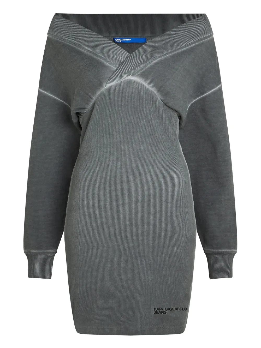 Karl Lagerfeld Jeans Off-shoulder jurk Grijs