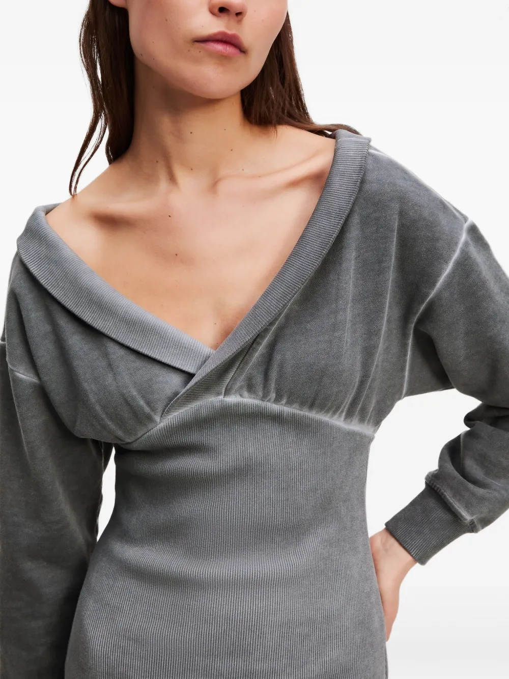 Karl Lagerfeld Jeans Off-shoulder jurk Grijs