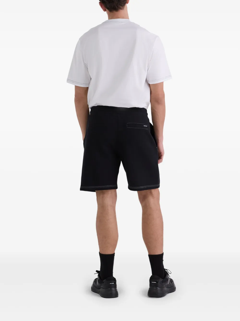 Karl Lagerfeld Shorts met contrasterende stiksels Zwart