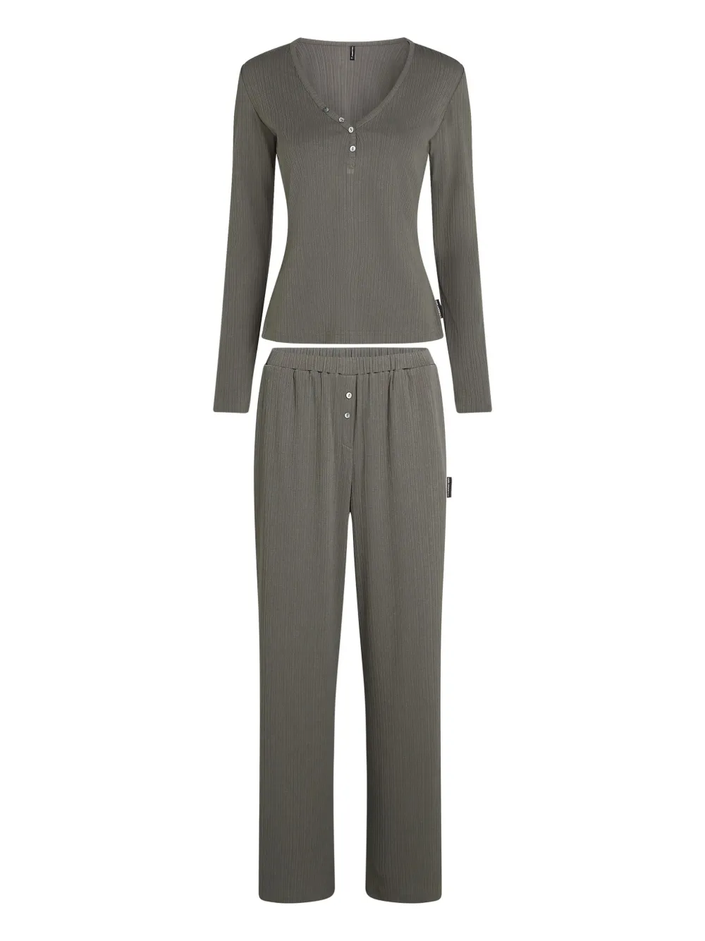 Karl Lagerfeld Gerippter K Essential Pyjama | Grau | Image 1