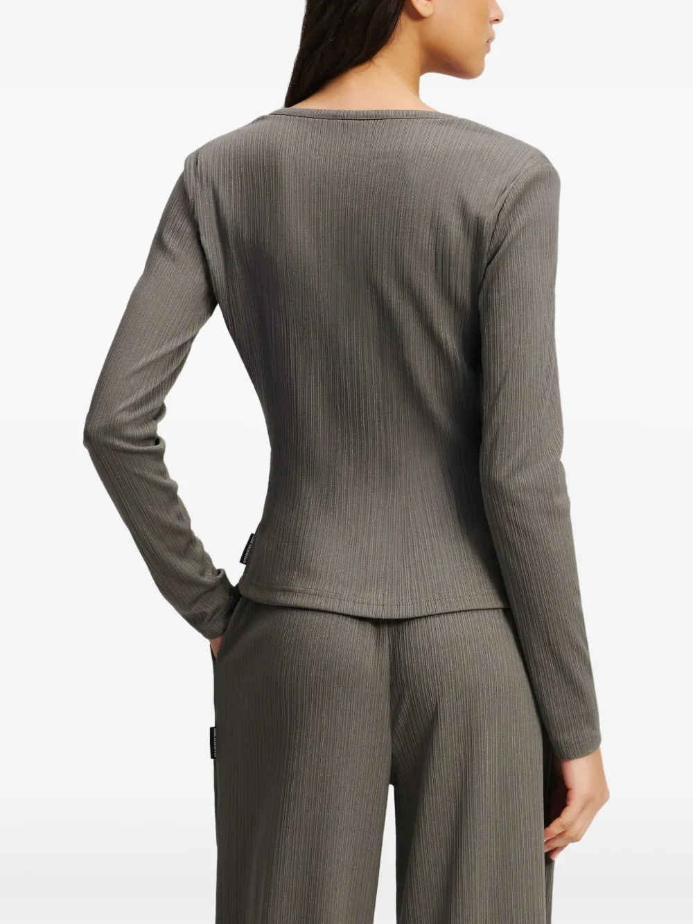 Karl Lagerfeld K Essential geribbelde pyjama Grijs