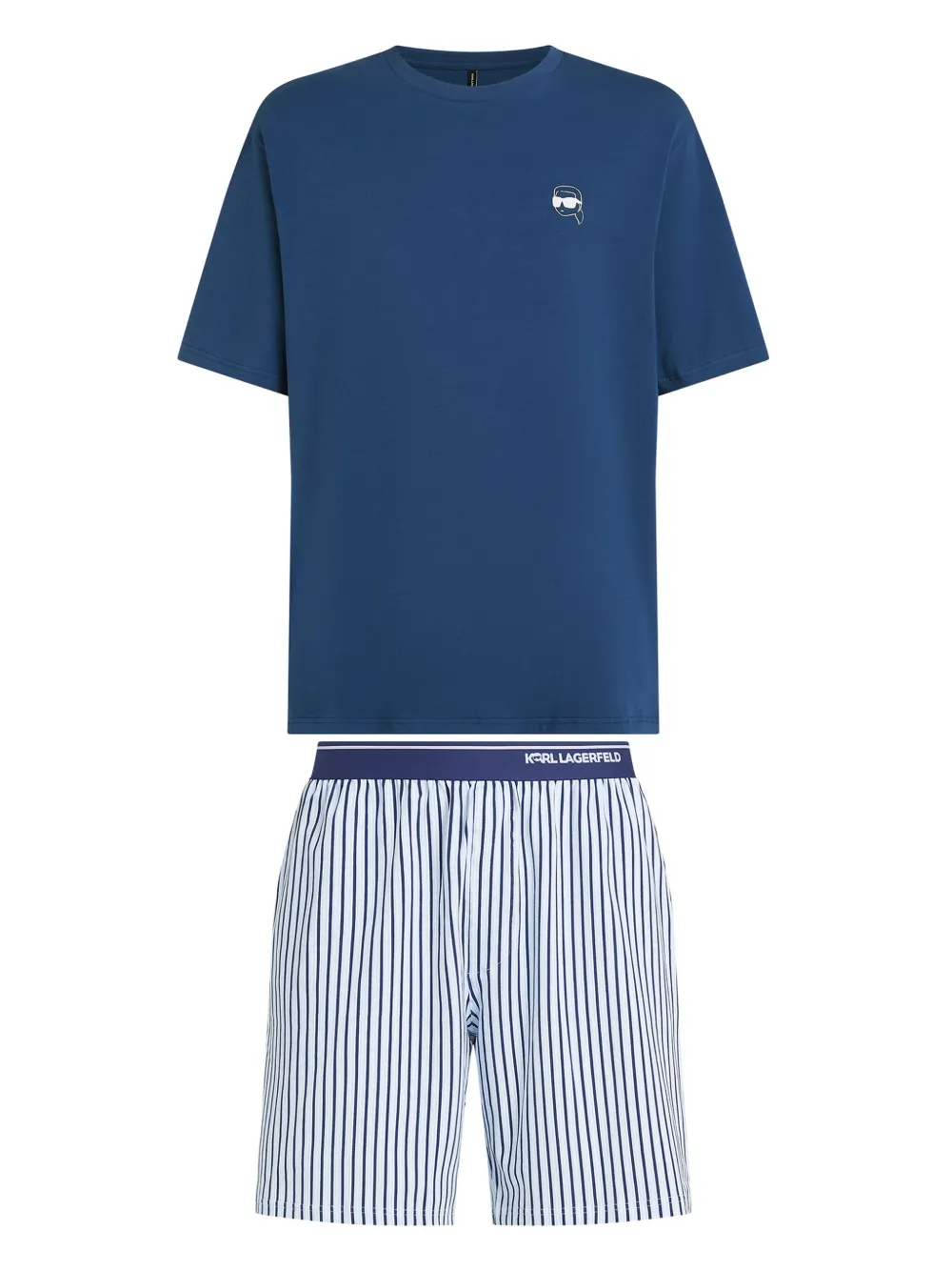 Karl Lagerfeld Conjunto de pijama com listra | Azul | Image 1