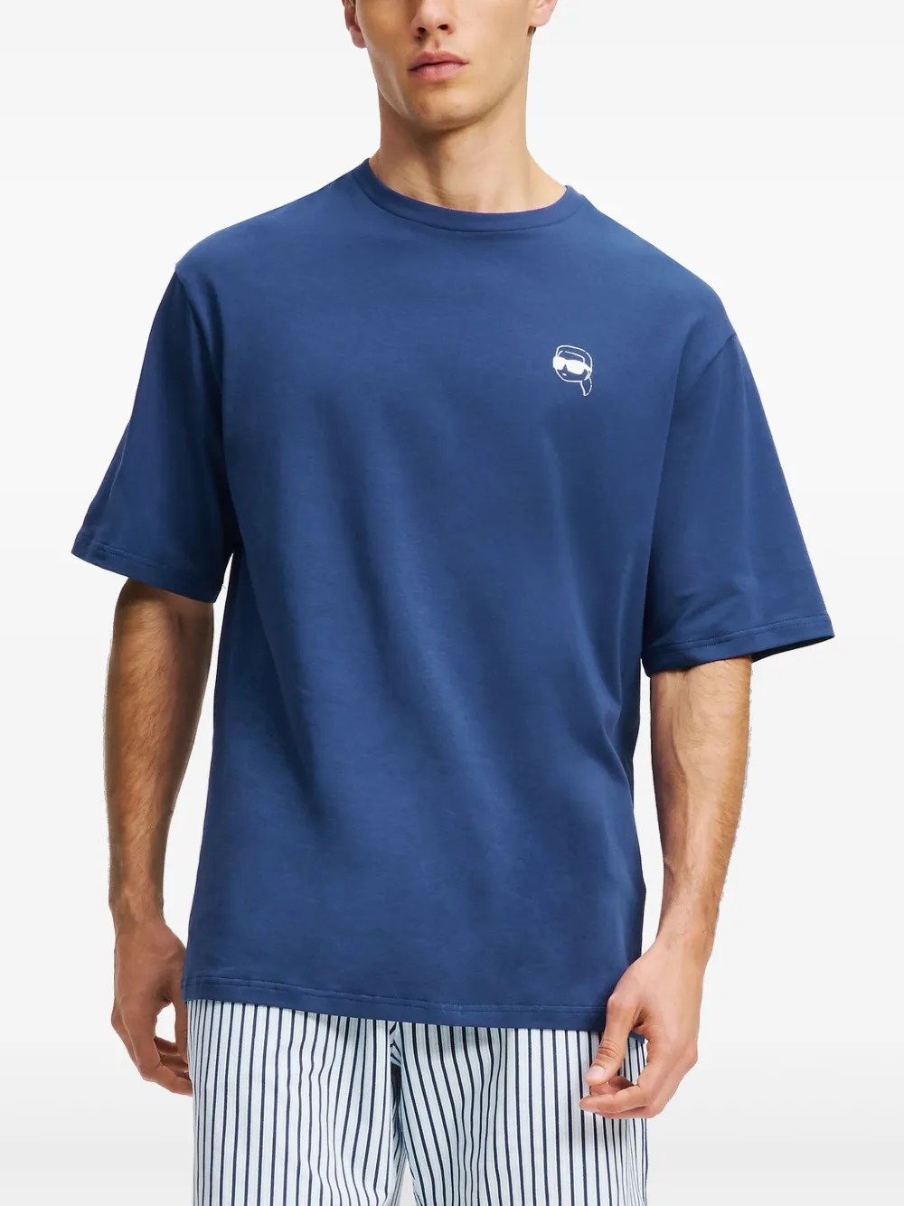Karl Lagerfeld Gestreepte pyjama Blauw