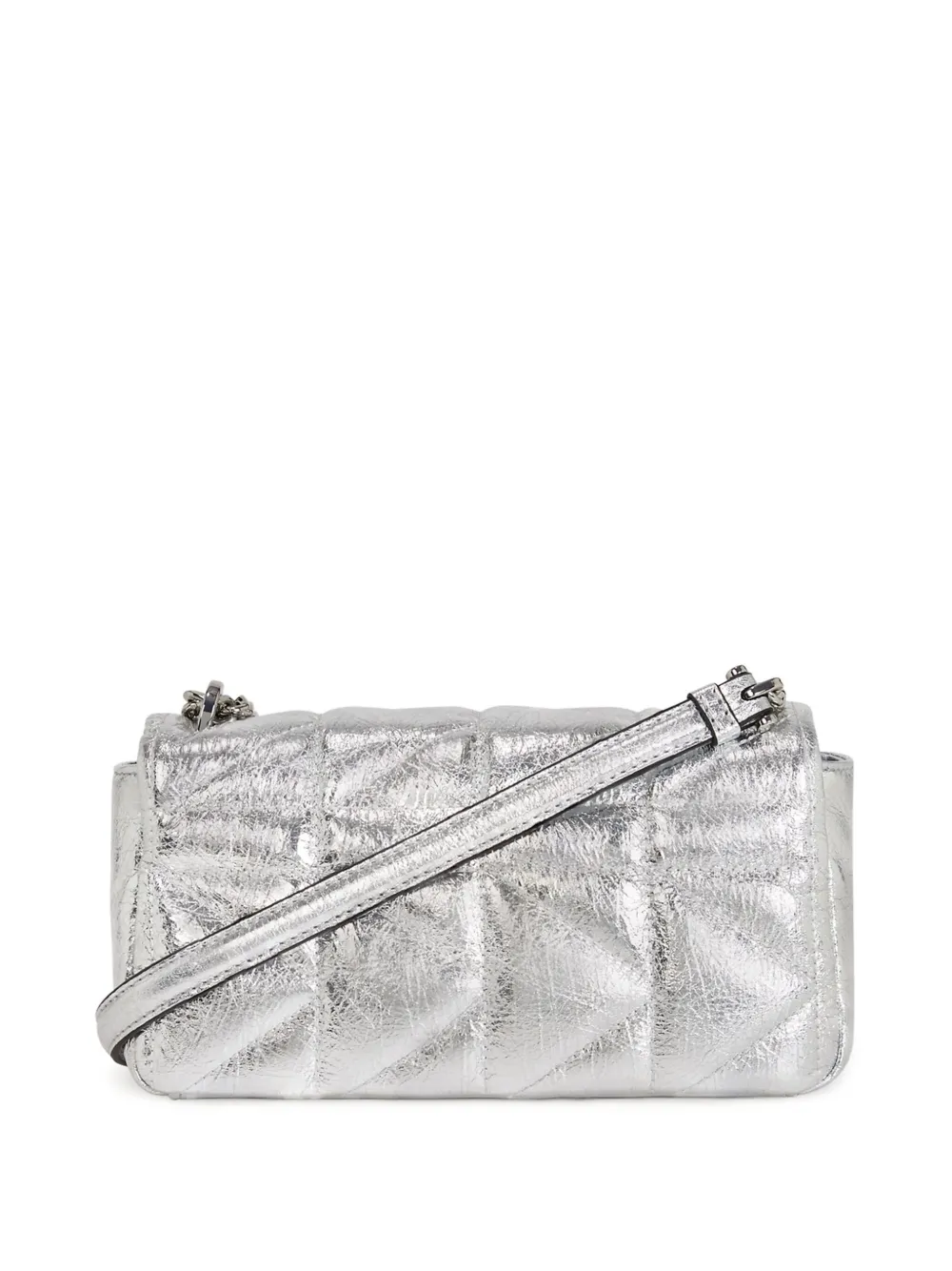 Karl Lagerfeld K Kuilt metallic gewatteerde crossbodytas Zilver