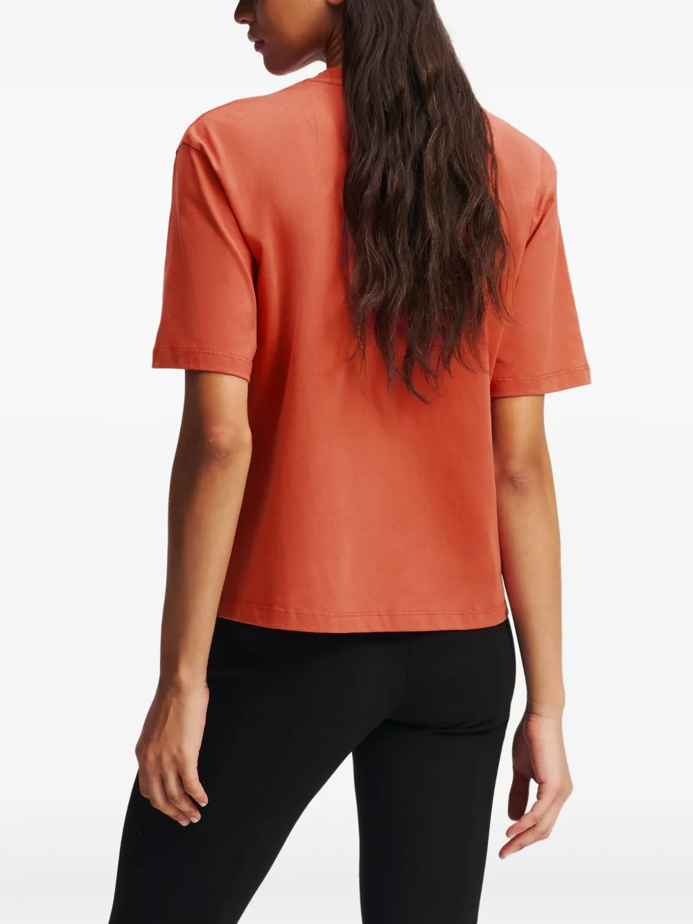 Karl Lagerfeld T-shirt met kenmerkende afwerking Oranje