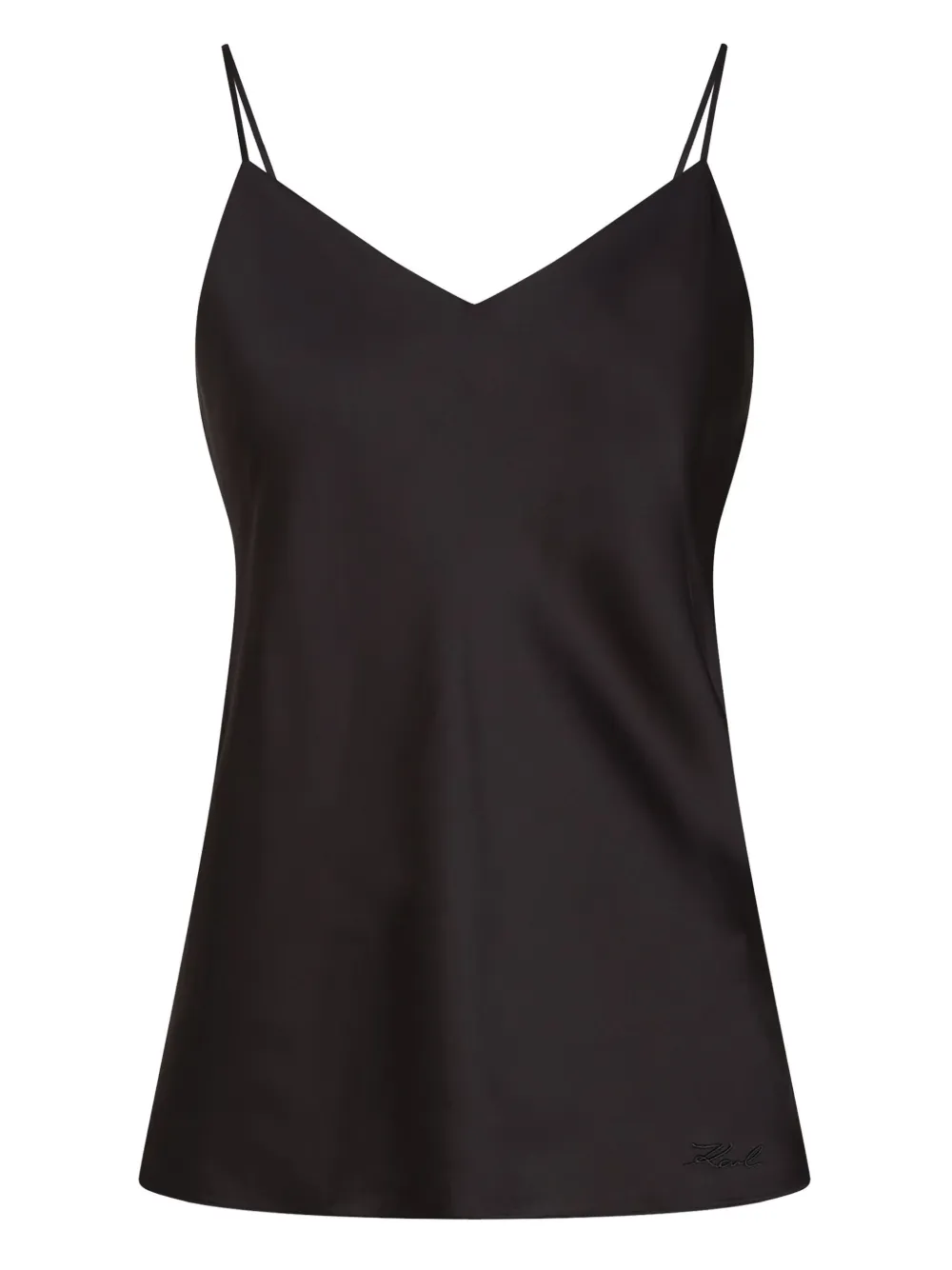Karl Lagerfeld top satinado | negro | Image 1