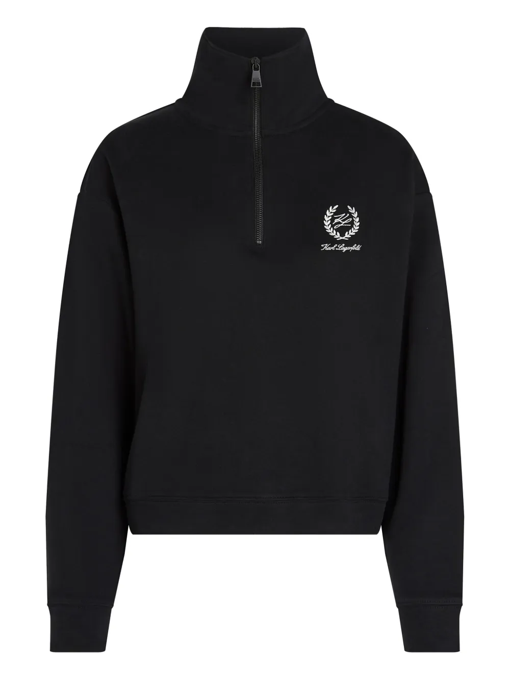 Karl Lagerfeld sudadera con cuello de tortuga y cierre | negro | Image 1