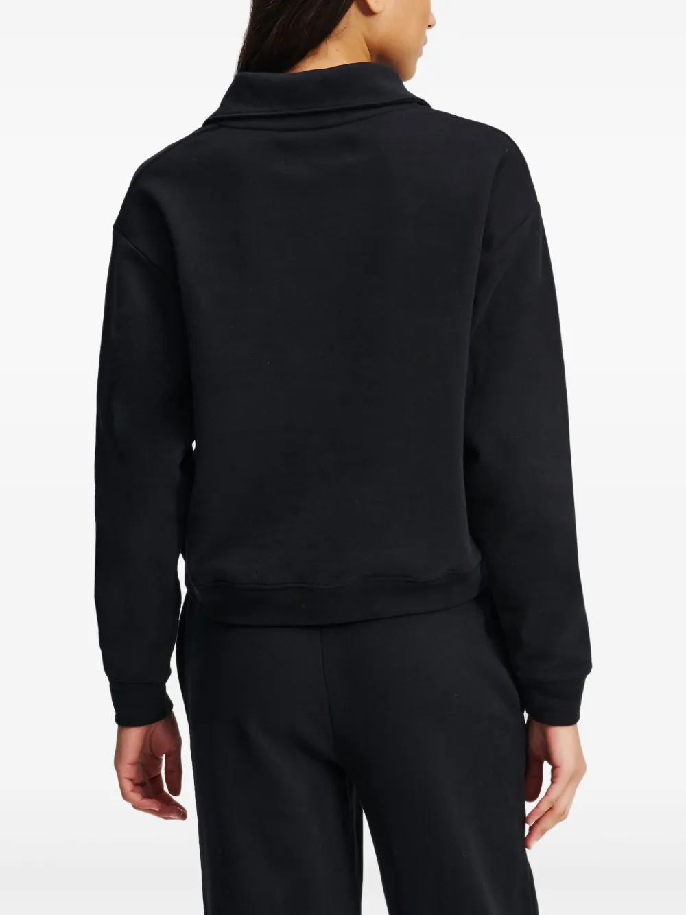 Shop Karl Lagerfeld Zip-up High-neck Sweatshirt