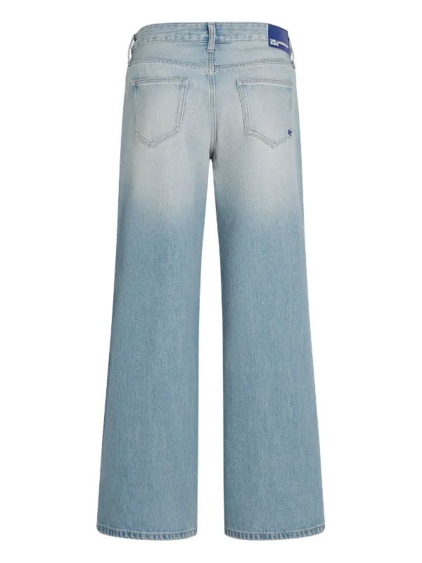 Karl Lagerfeld Jeans wide-leg Pleated Jeans | Blue | FARFETCH
