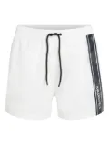 Karl Lagerfeld side-stripe swim shorts - White