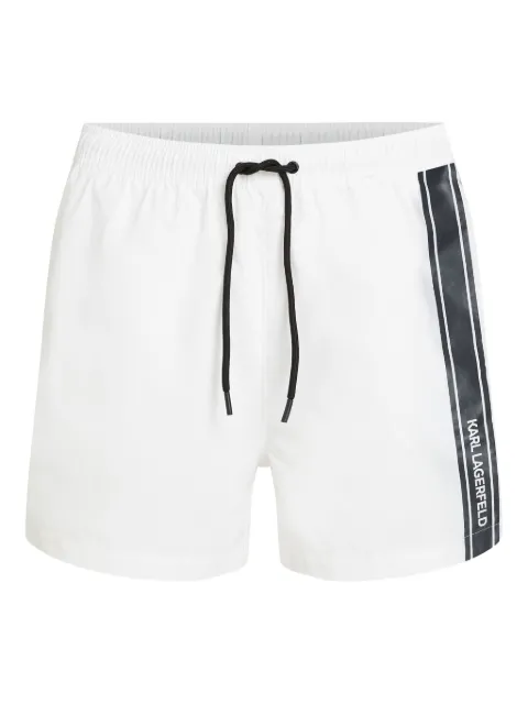 Karl Lagerfeld shorts de playa con rayas laterales