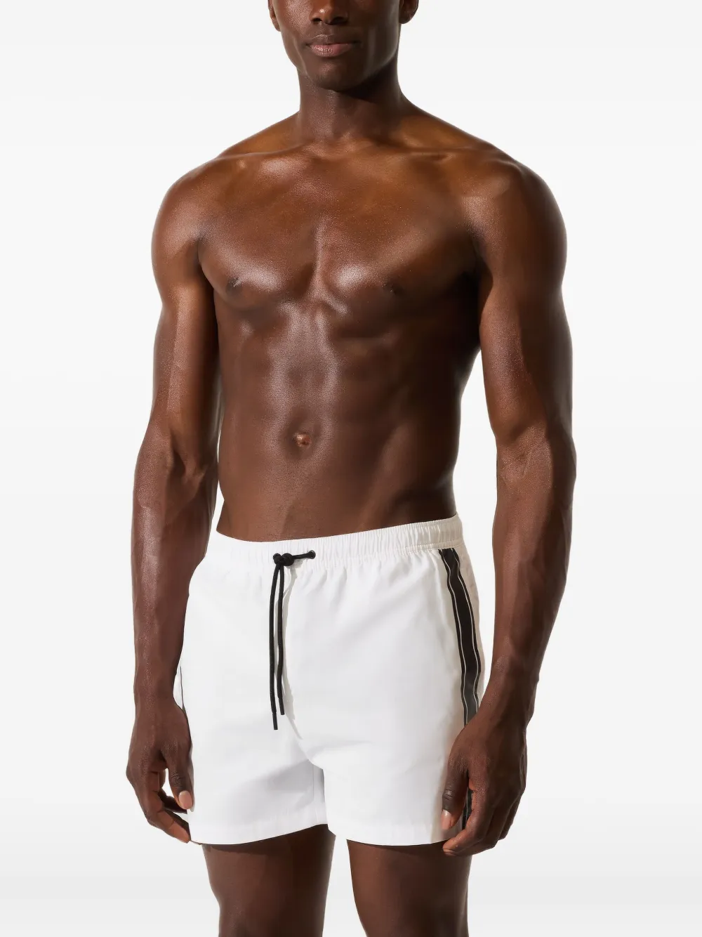 Karl Lagerfeld Zwembroek met zijstreep Wit