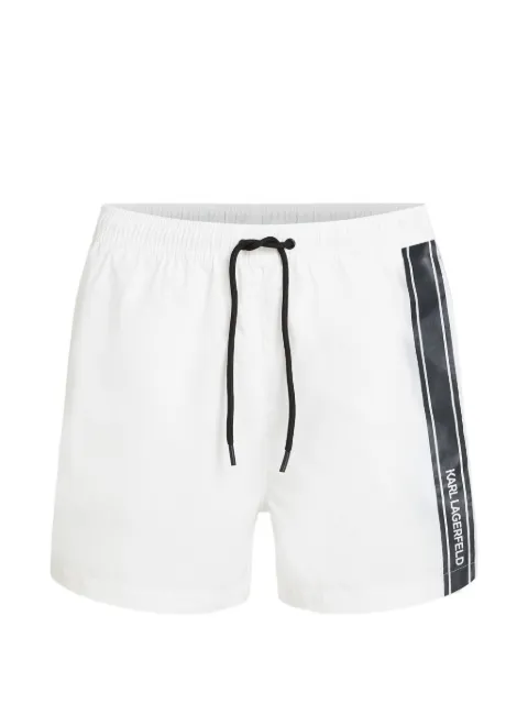 Karl Lagerfeld shorts de playa con rayas laterales