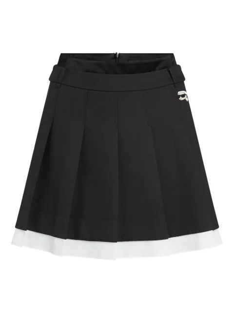 Karl Lagerfeld falda corta Ikon plisada