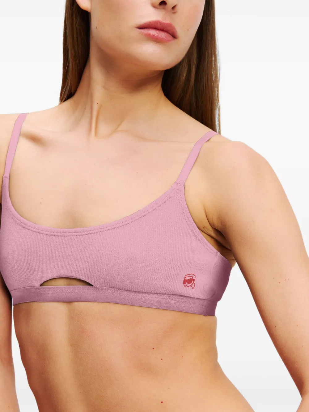 Karl Lagerfeld Ikon bralette met detail Roze