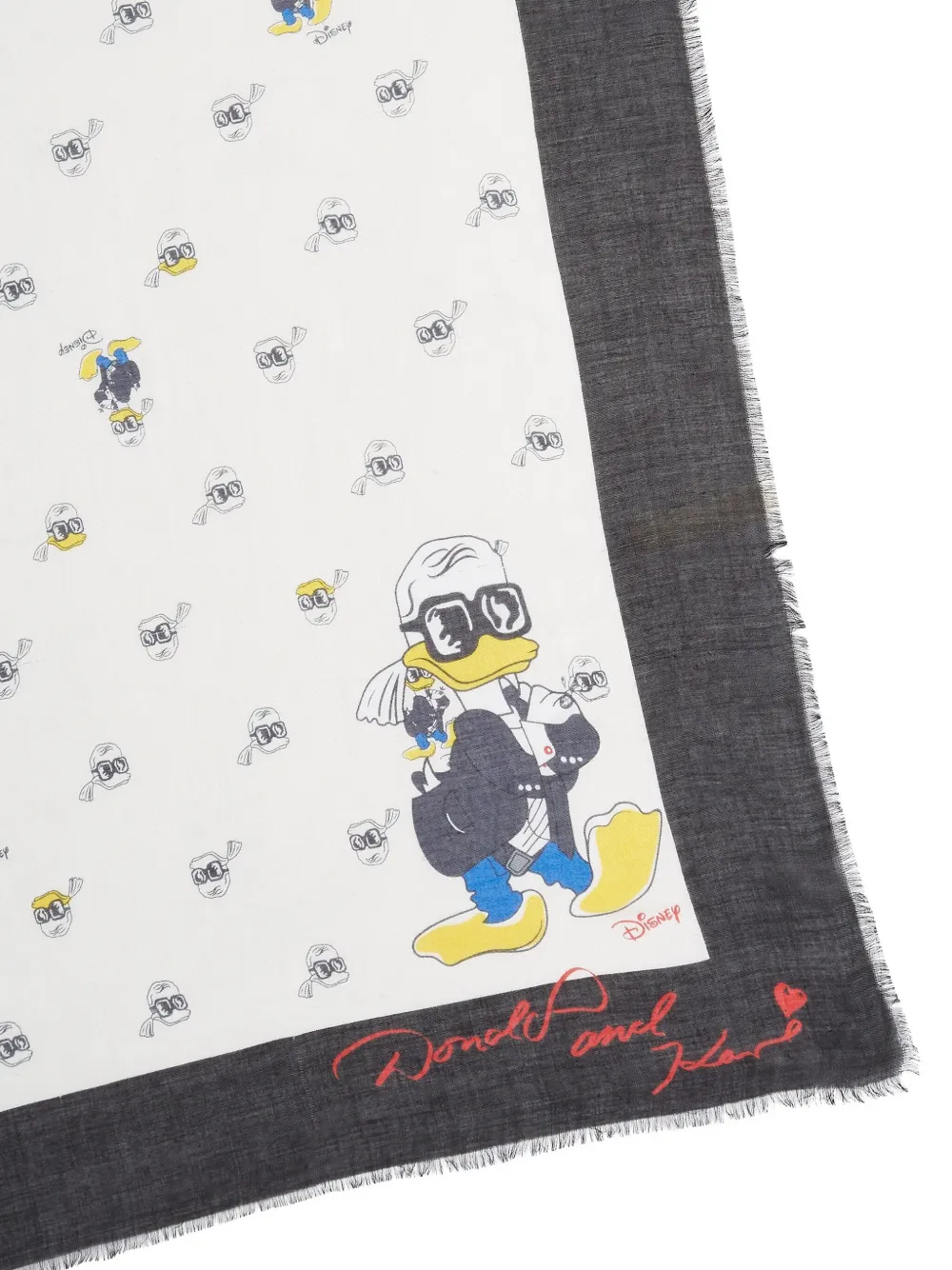 Karl Lagerfeld x Disney sjaal met grafische print Wit
