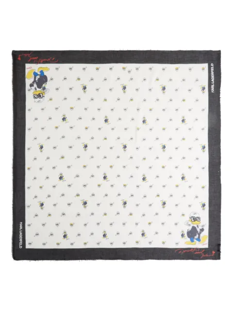 Karl Lagerfeld x Disney all-over graphic-print scarf