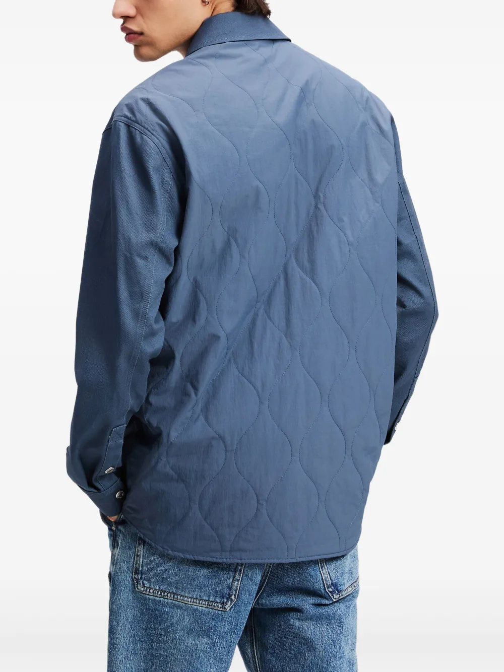 Karl Lagerfeld Jeans Overhemd met logopatch Blauw
