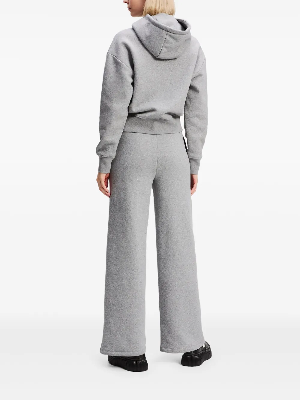 Karl Lagerfeld Ikon trainingsbroek met wijde pijpen Grijs