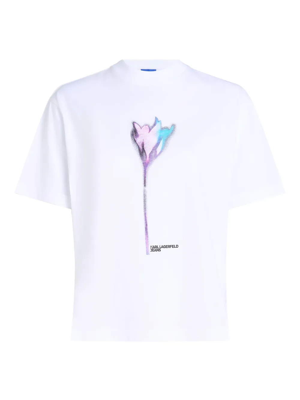 Karl Lagerfeld Jeans T-shirt met bloemenprint Wit