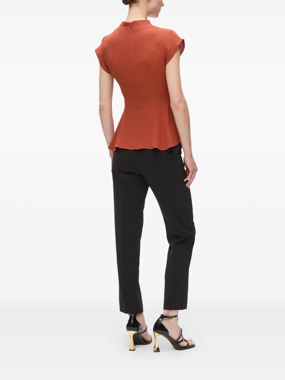 Karl Lagerfeld Asymmetrische gedrapeerde top Oranje