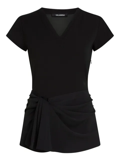 Karl Lagerfeld top con cuello en V