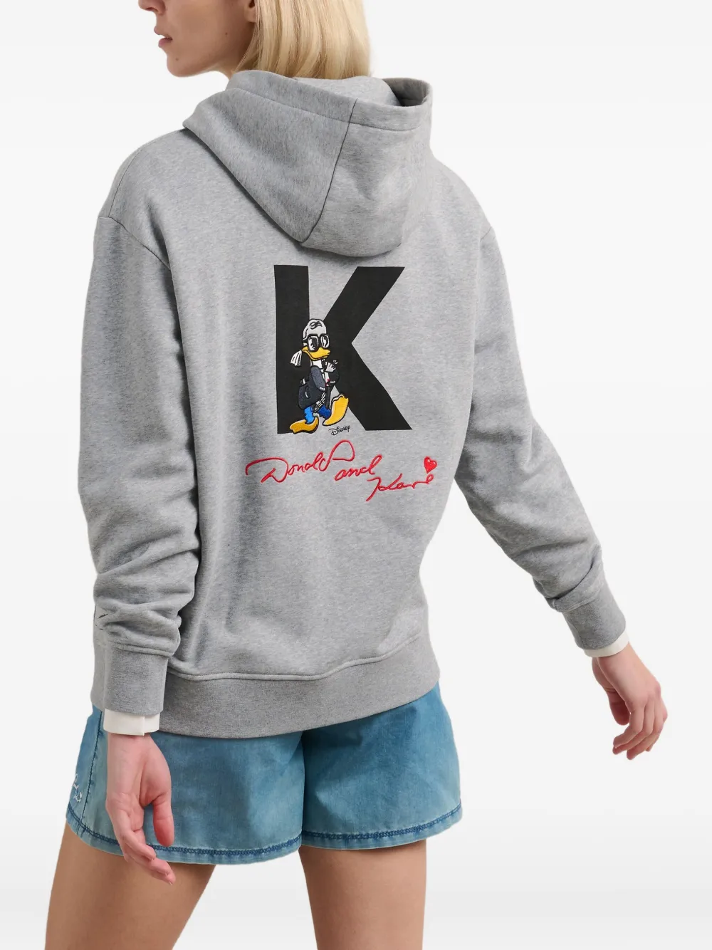 Karl Lagerfeld x Disney hoodie van katoenen blend Grijs