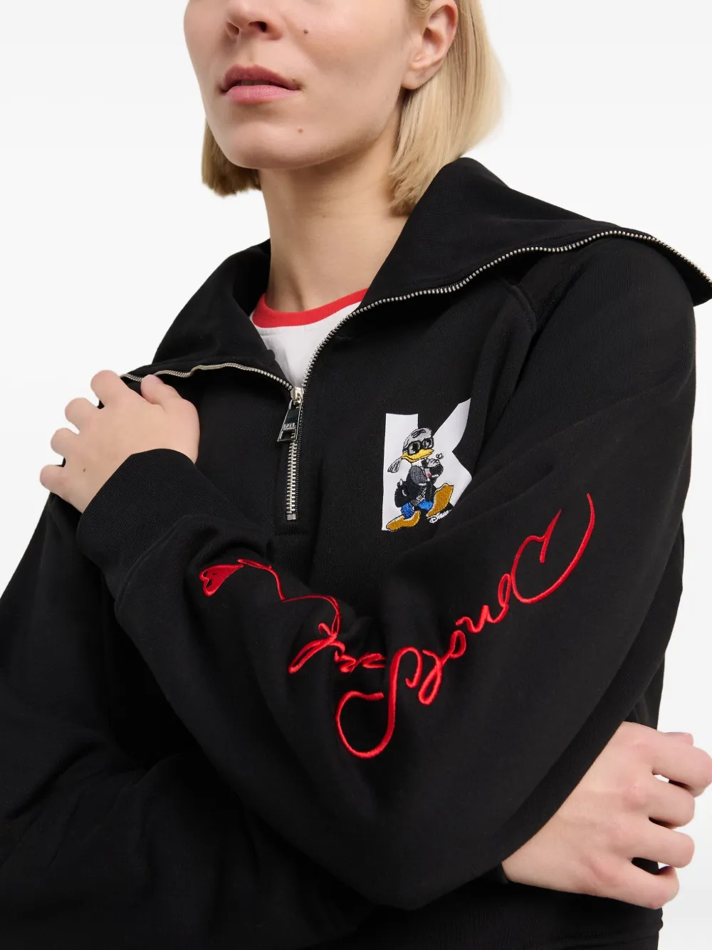 Shop Karl Lagerfeld X Disney Cotton-blend Sweatshirt