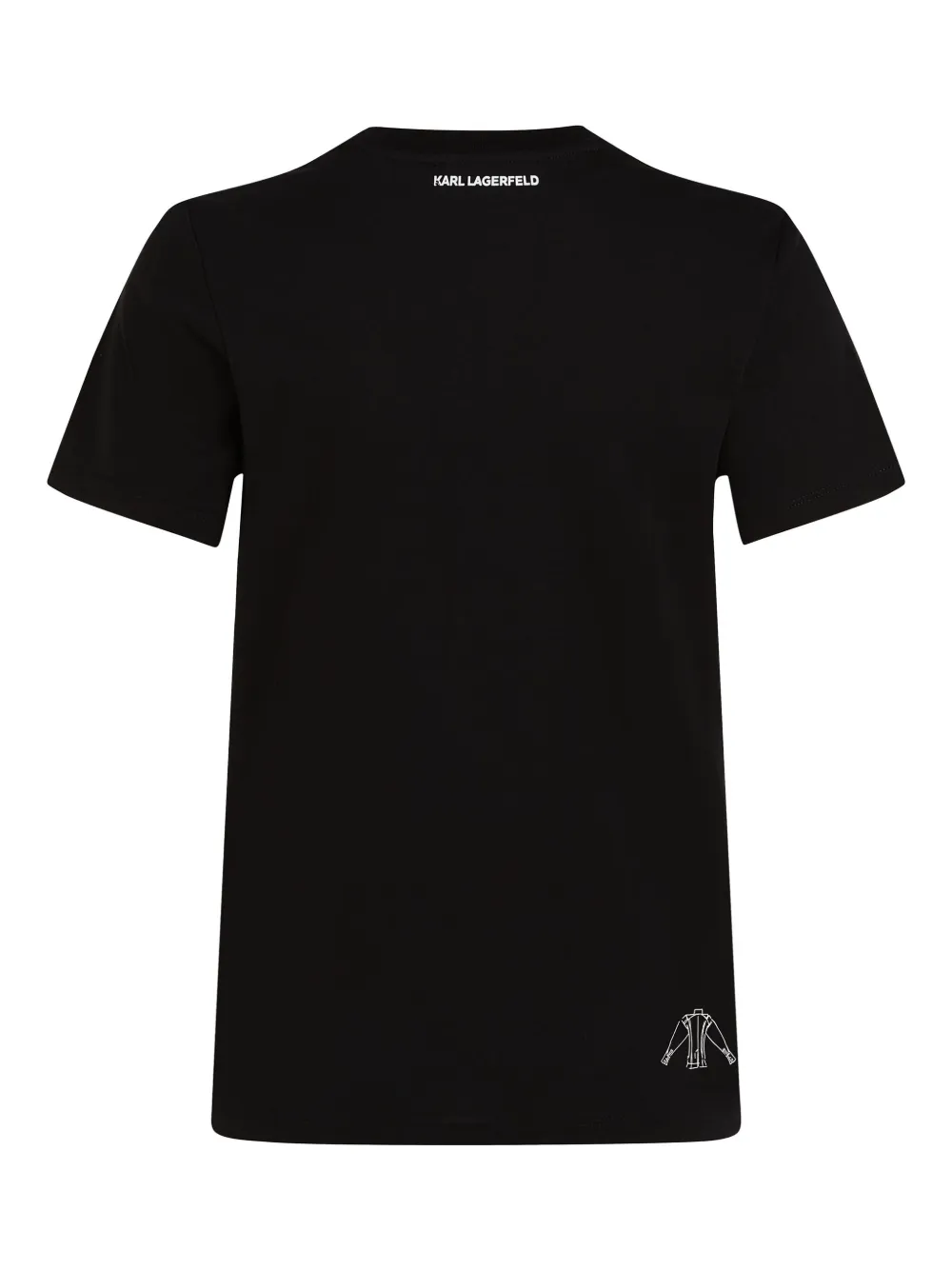 Tシャツ・カットソー KARL LAGERFELD Women Sweater 216W1807992 Black HOTEL KARL T-shirt with logo embroidery brand Karl Lagerfeld