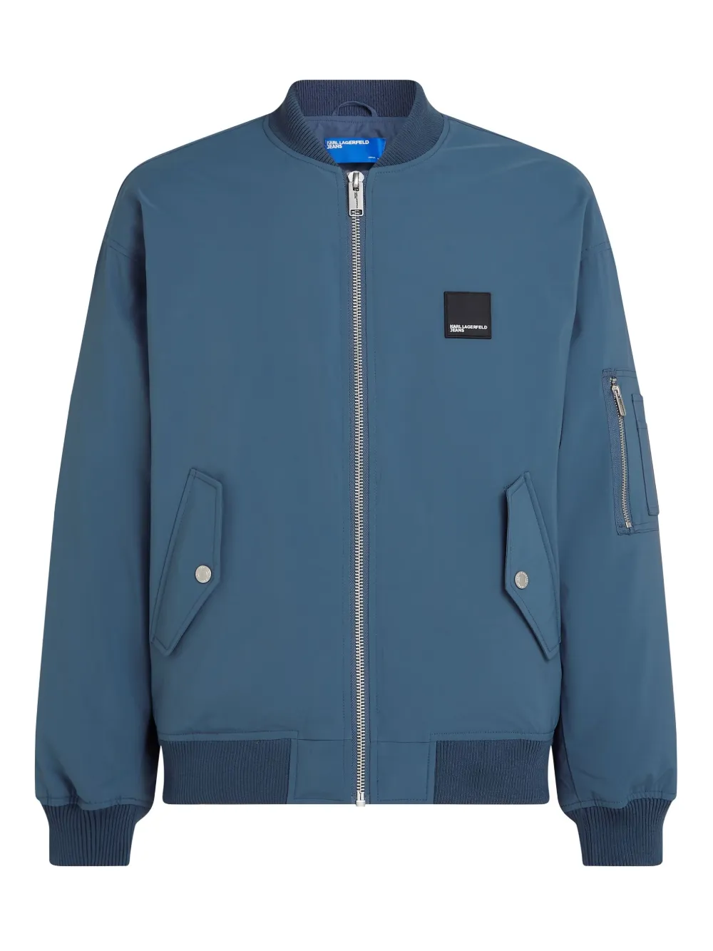 Karl Lagerfeld Jeans chamarra bomber con cierre | azul | Image 1