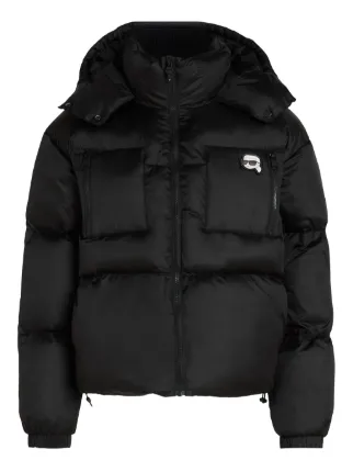 Karl Lagerfeld Ikon Puffer Jacket | Black | FARFETCH ID