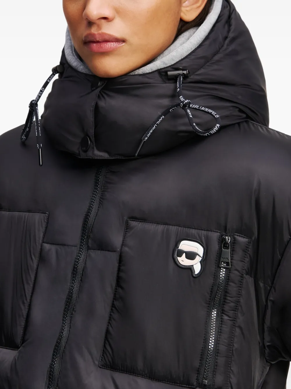 Karl Lagerfeld Ikon donsjack Zwart