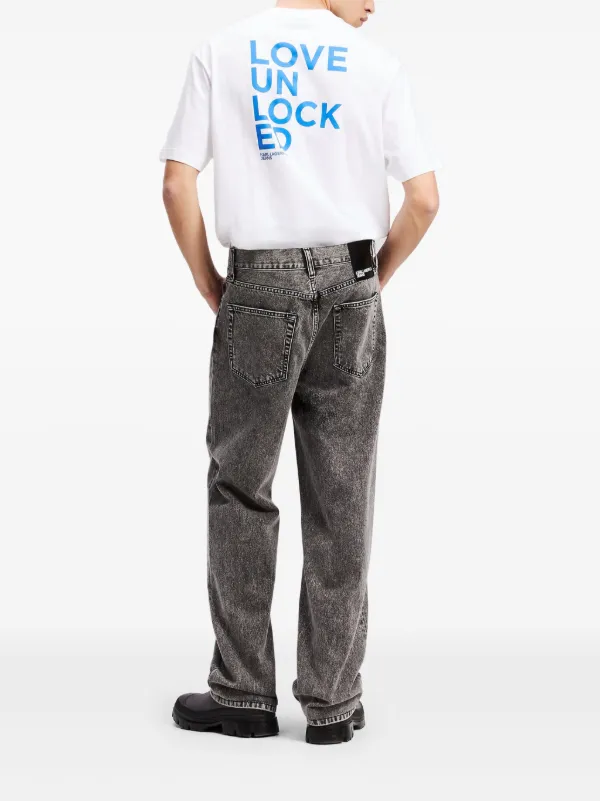 Karl Lagerfeld Jeans Jean à Coupe Droite Gris FARFETCH MA