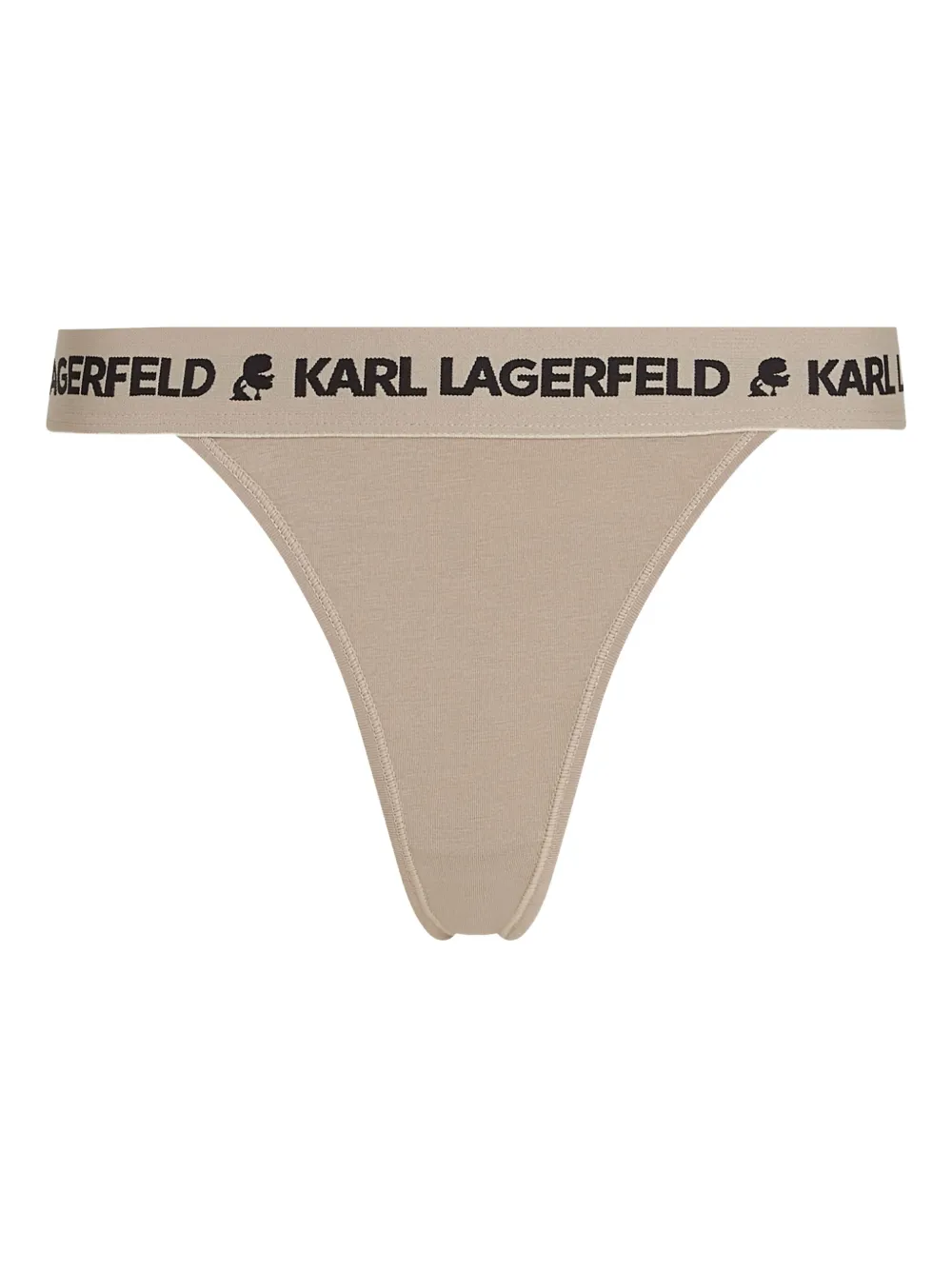 Karl Lagerfeld Drie strings van stretch-katoen Beige