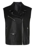 Karl Lagerfeld faux-leather gilet - Black