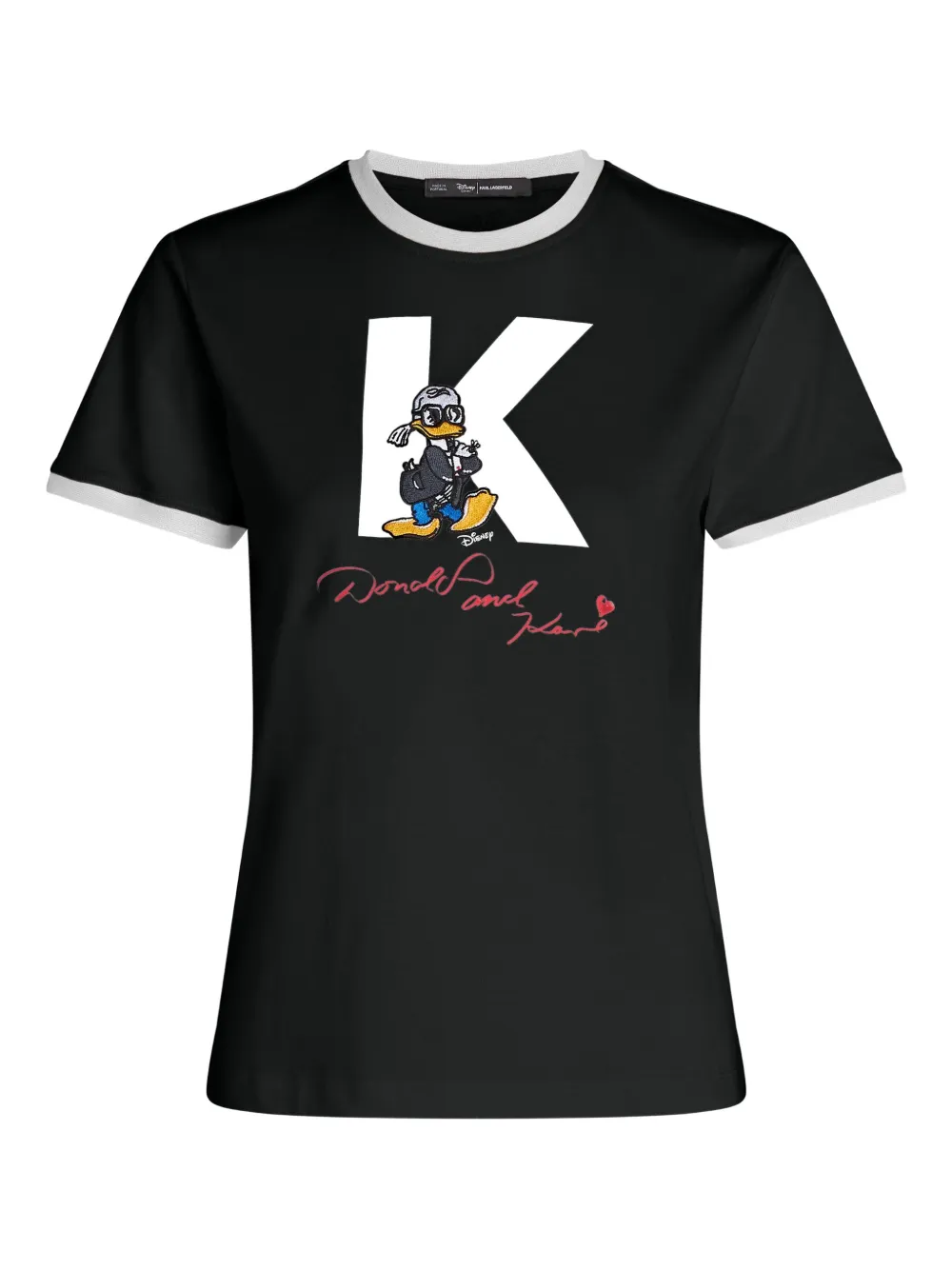 Karl Lagerfeld x Disney オーガニックコットン Tシャツ - ブラック Karl Lagerfeld x Disney オーガニックコットン Tシャツ - ブラック