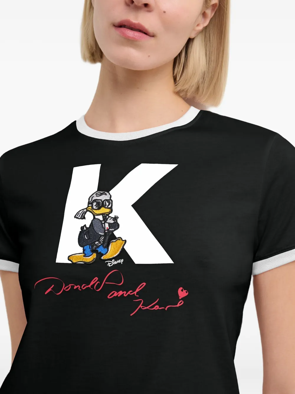Karl Lagerfeld x Disney Petite T-shirt Zwart