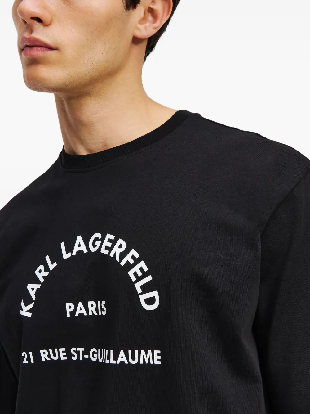 Karl Lagerfeld Rue St-Guillaume T-shirt Zwart