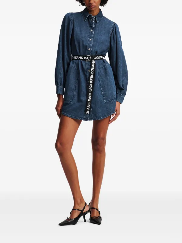 white christmas dresses Karl Lagerfeld Jeans B1w13038 Long Sleeve Short Dress Black M Girl main image 0