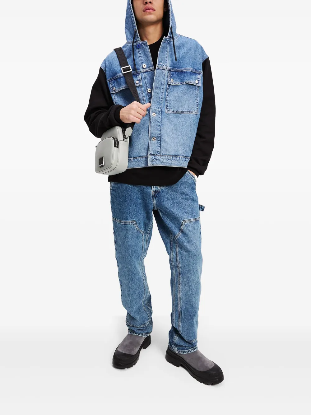 Karl Lagerfeld Jeans chamarra de mezclilla con capucha | Chamarras de mezclilla | Image 2