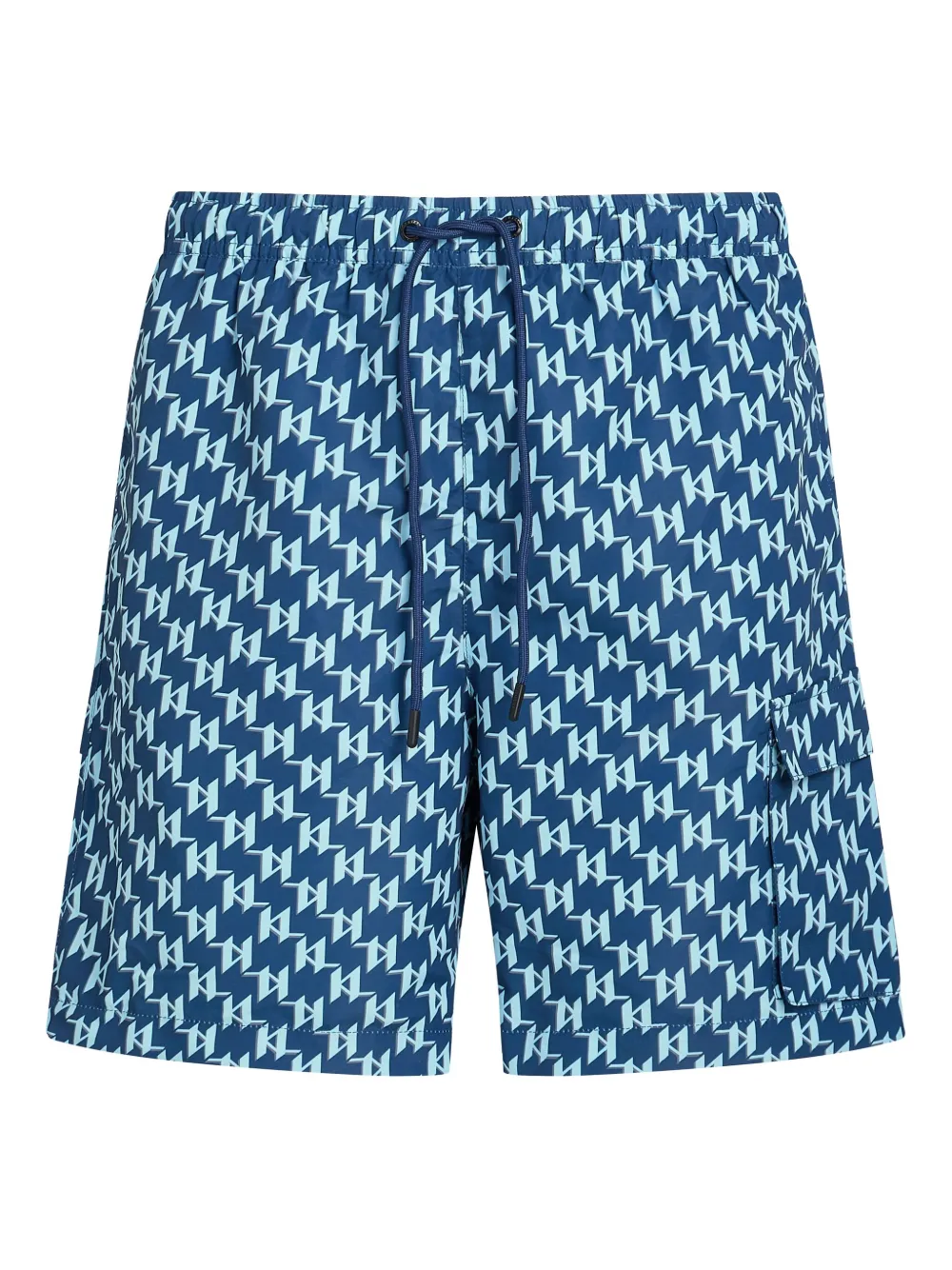 Karl Lagerfeld monogram-pattern swim shorts | Blue | Image 1