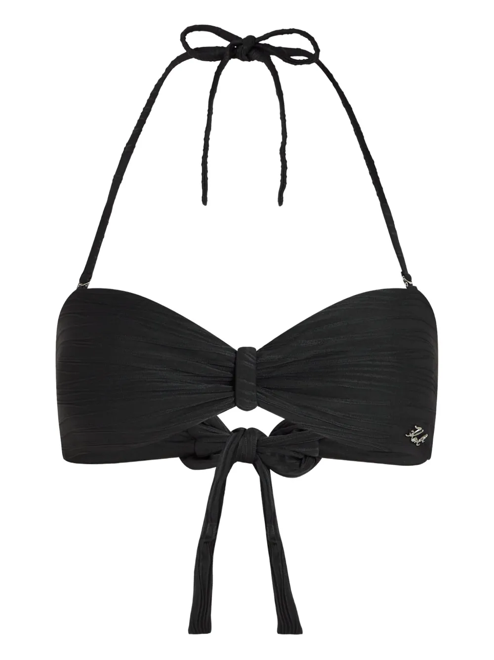 Karl Lagerfeld bandeau bikini top | Black | Image 1