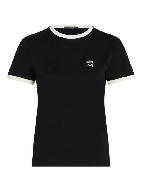 Karl Lagerfeld Ikon T-Shirt mit Kontrastdetails