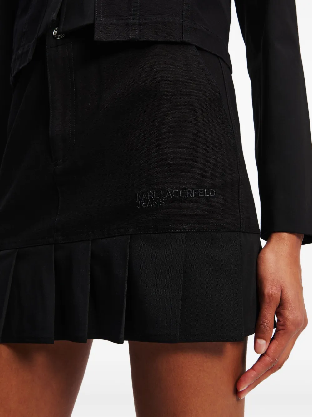 Karl Lagerfeld Jeans Mini-plooirok Zwart