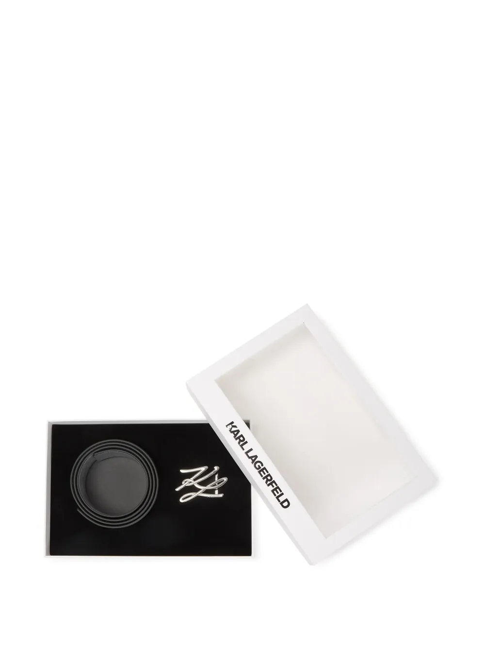 Karl Lagerfeld K Autograph omkeerbare riem Zwart