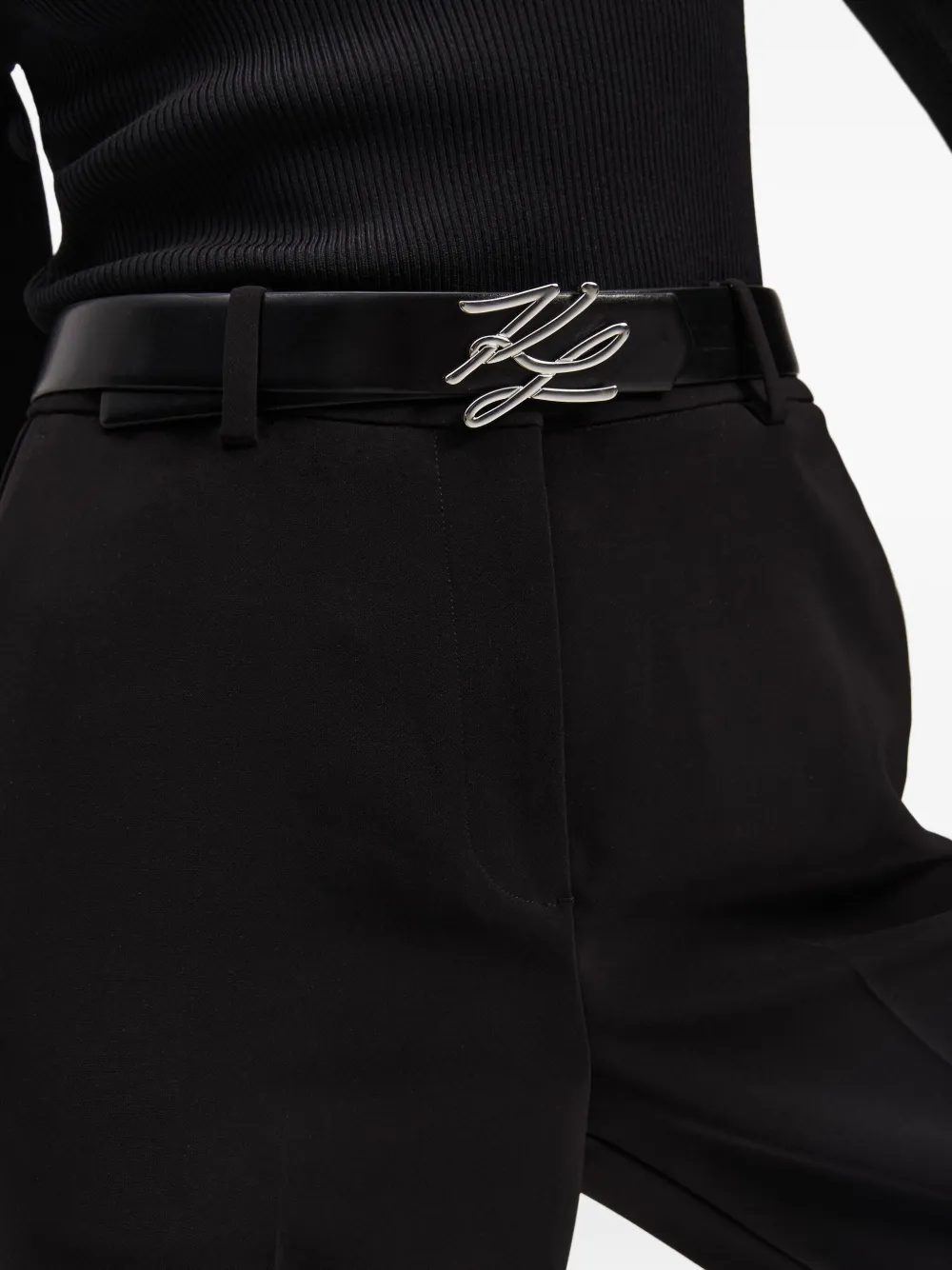 Karl Lagerfeld K Autograph omkeerbare riem Zwart