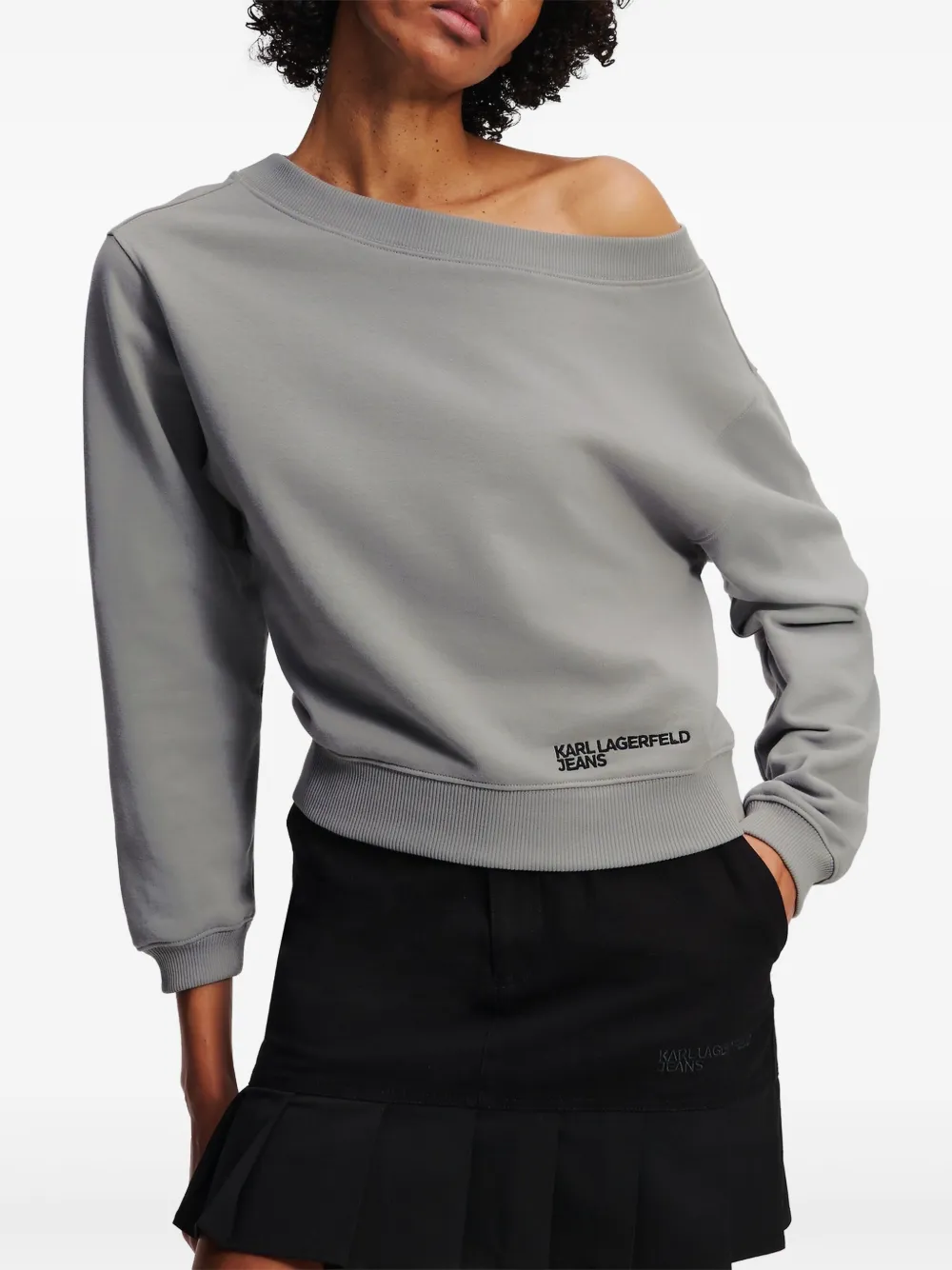 Karl Lagerfeld Jeans Sweater met logoprint Grijs