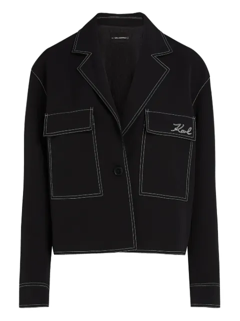 Karl Lagerfeld blazer con costuras en contraste
