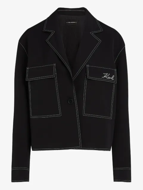 Karl Lagerfeld contrast-stitching blazer 