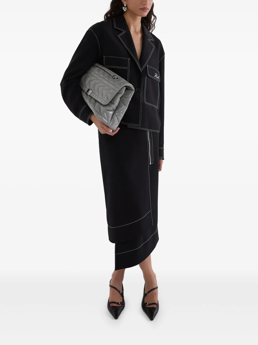 Karl Lagerfeld contrast-stitching blazer | Blazers | Image 2